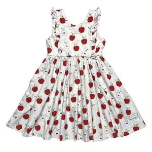 Jane + Jo Apple Print Kids Dress 4T